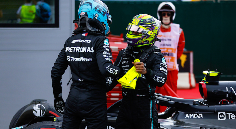 Lewis Hamilton y George Russell