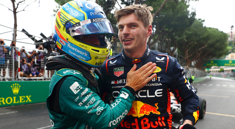 Max Verstappen y Fernando Alonso