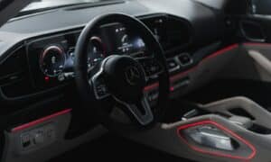 the interior of a car