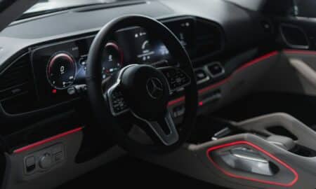 the interior of a car