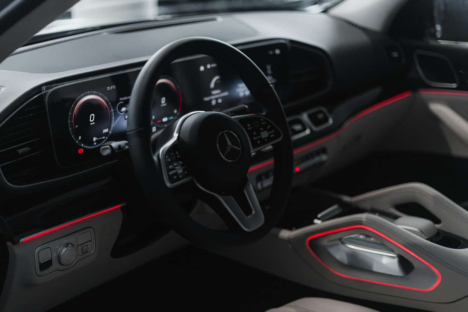 the interior of a car
