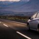 vehicle driving through empty road