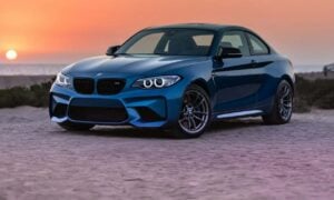 blue bmw m 3 coupe