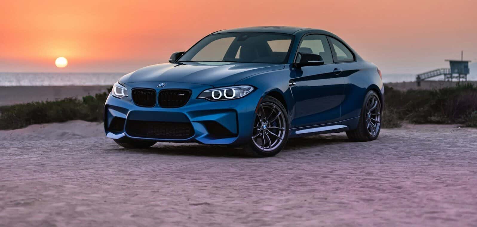 blue bmw m 3 coupe