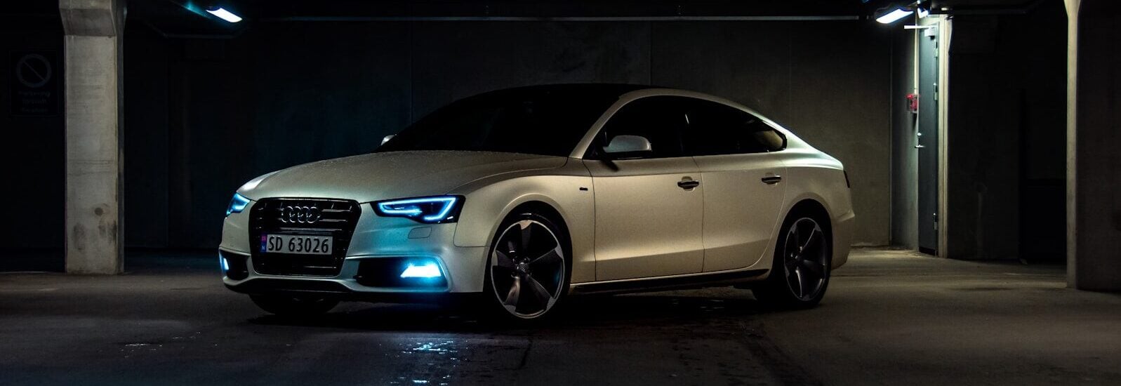 silver Audi sedan