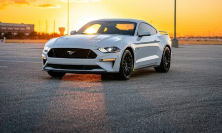 a white sports car