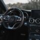 black mercedes benz car interior