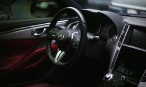 black and silver mercedes benz steering wheel