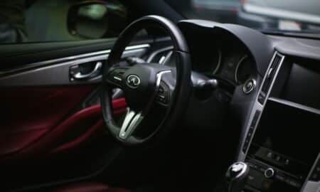 black and silver mercedes benz steering wheel