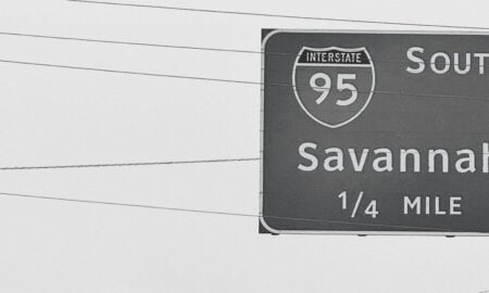 I-95 south sign pointing towards savannah