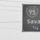 I-95 south sign pointing towards savannah